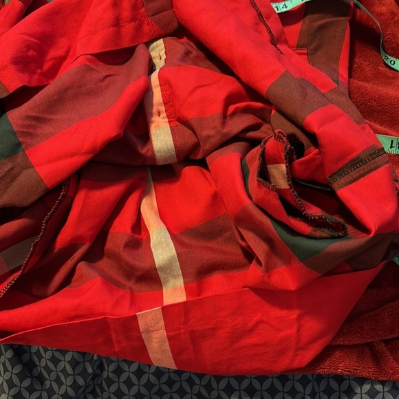 Burberry London England Red Checkered collar cotton dress - Picture 17 of 17